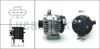 LUCAS LEA0679 Alternator Bosch Tip 12v 105a Ford Transit V184 2.0 Di / 2.4di 125ps 01>06 Takviyesiz