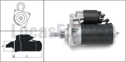 LUCAS LES0063 Mars Motoru 12v 1.4kw 11 Dis Niva 1700 Samara