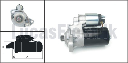 LUCAS LES0264 Mars Motoru 12v / 1.1kw / 9dis Audi A3 Ford Galaxy Seat