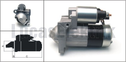 LUCAS LES0355 Mars Motoru 12v 1.2kw 12 Dis Logan 1.5dci