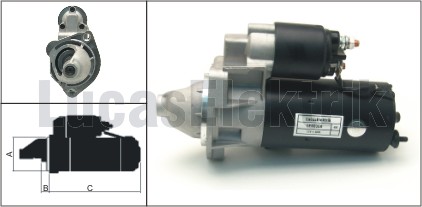 LUCAS LES0359 Mars Motoru 12v / 1.8kw / 9dis Audi 80 Avant. A4 1.4.1.8t