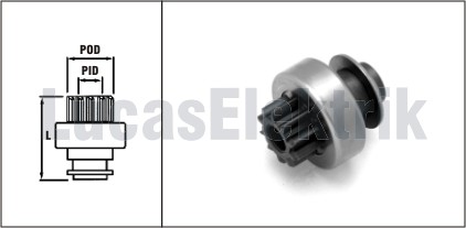 LUCAS SDR8005 Marş Dişlisi 10 Diş 1209 Astra F-Corsa B-Vectra A-B-Tigra-Ascona-Omega-P206-P307-Partner- Berlingo-R9-R19-Mgn-Lgn