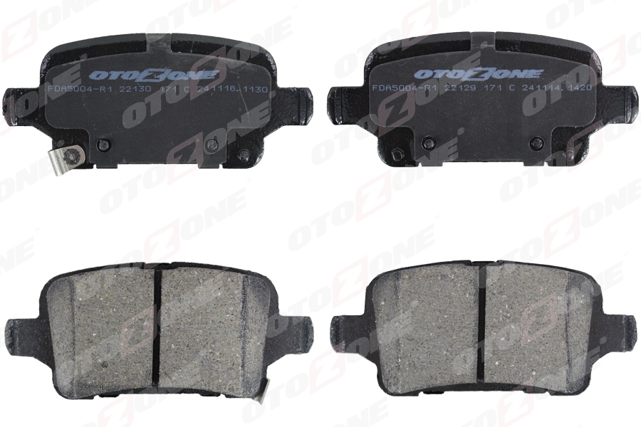 OTOZONE FDA5004-R1 Arka Fren Balatasi Opel Astra K 1.0-1.4-1.4t-1.6t-1.6 Cdti 16>22 106.5x46.3x16.6 Metal İndikatörl Ü