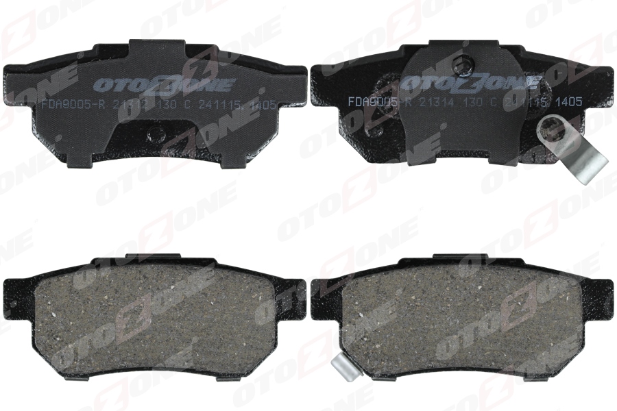OTOZONE FDA9005-R Arka Fren Balata Honda Civic 1.6l B16a2 Vtec 16v 160hp Ek4 Kasa 96-98 / Jazz 1.4l Gd Ge Kasa 02- > / City 1.4l L13z1 Gm Kasa 08-> - Aşınma Ikaz Soketli