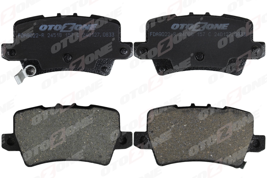 OTOZONE FDA9022-R Arka Fren Balata Honda Civic 1.8l R18a Vtec Fk2 Hatchback 06-> / 1.4l L13z1 Fk1 Sport 09-> - Aşınma Ikaz Soketli