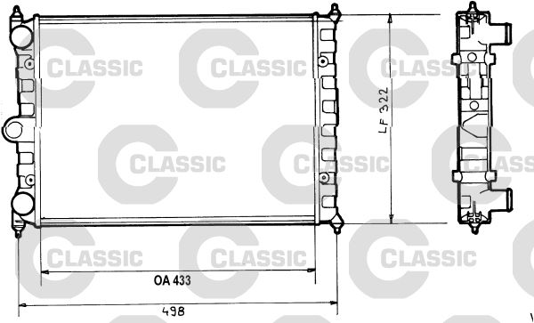 VALEO 316703 X Radyatör Classic Polo 1.0-1.3 85-94 Mek 322x433x34