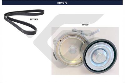 HUTCHINSON KHV273 Alternatör Gergi Kiti 6pk1070 Corsa F-Crossland-Mokka-P108-P208-P301-P308-P508-P2008-C-Elysee- C3-C4-Ds3-Proace 1.2 B-D-F12xht Puretech