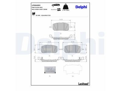 DELPHI LP5045EV Fren Balatasi Elektrikli