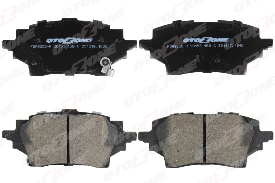 OTOZONE FDA9056-R Arka Fren Balata Toyota Corolla 1.2l 8nrfts Nre210 19-> / 1.6l 1zr-Fae Zre210 19-> / 1.8l 2zr-Fxe Hybrid Zwe211 19-> / 1.5l M15a-Fks Mzea11 21->