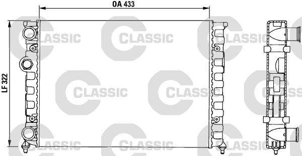 VALEO 230503 X Radyatör Classic Golf Iii-Jetta Mek 430x322x34
