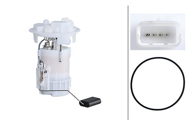 HELLA 8TF358305331 Yakit Besleme Ünitesi Elektrikli Benzin 4-Kutuplu Citroen C Elysee-C3-C4/Peugeot 208-2008-301