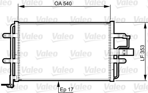 KLR-352630 Klima Radyatoru Kondenser   (Vw  Leon / Toledo Ii - Volkswagen Bora / Golf Iv 1.9 Tdi 00=/)