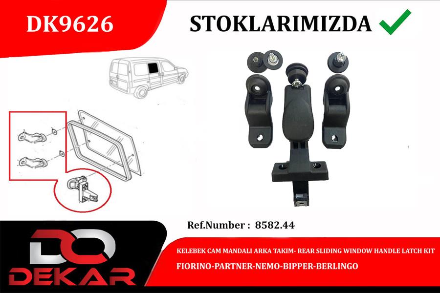 DEKAR DK9626 Kelebek Cam Mandali Arka Takim Fiorino-Partner-Nemo-Bipper-Berlingo