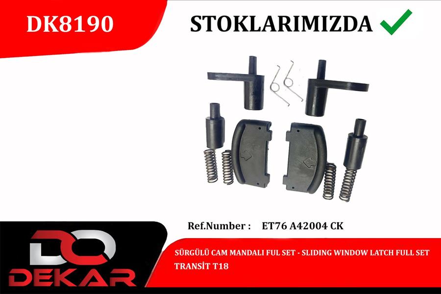 DEKAR DK8190 Surgulu Cam Mandali Full Set Ford Transit T18