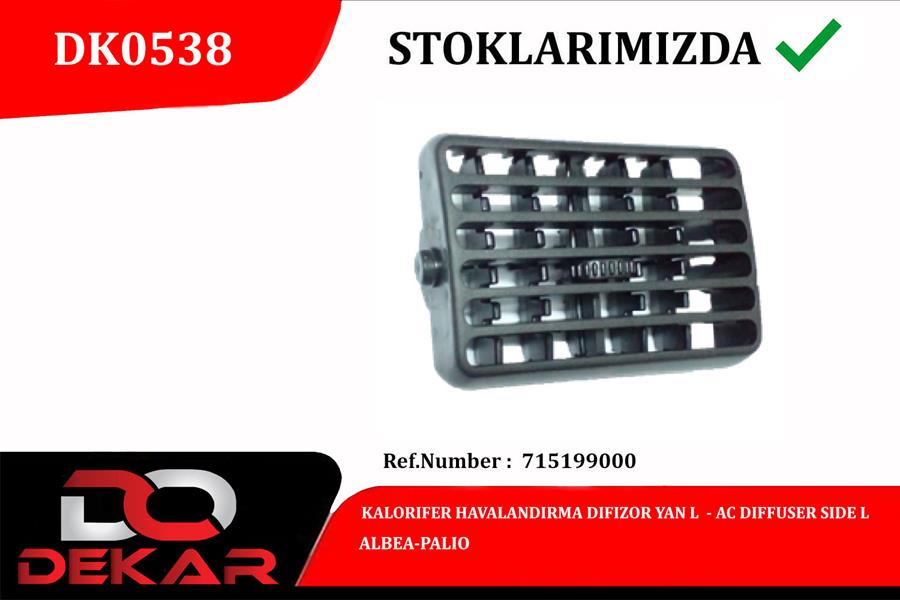 YP9309 Albea Yan Sol Difüzörü