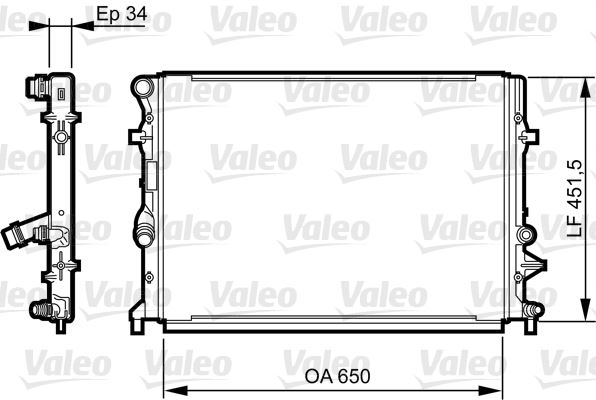 KLR-356945 Su Radyator 32mm Mekanik (Audi A3 - Skoda Ocatavia Ii , Yeti - Vw   Caddy Iii , Golf Vi , Beetle , Jetta Iv , Touran 1.2tsi 09 / )