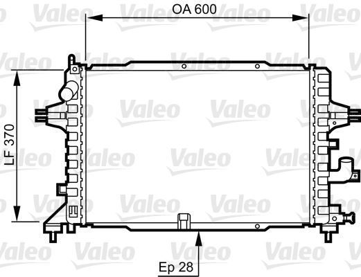 VALEO 734380 Radyatör Astra H 1.3-1.7-1.9 Cdti 04 > Zafira 1.7-1.9 Cdti 05 > Ac Klimasiz-Klimali Mek 599x368x26