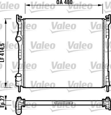 KLR-0528341AB Radyator Su 1 Sira Alb ( Renault   Clio Ii 1.5dci Tdi )