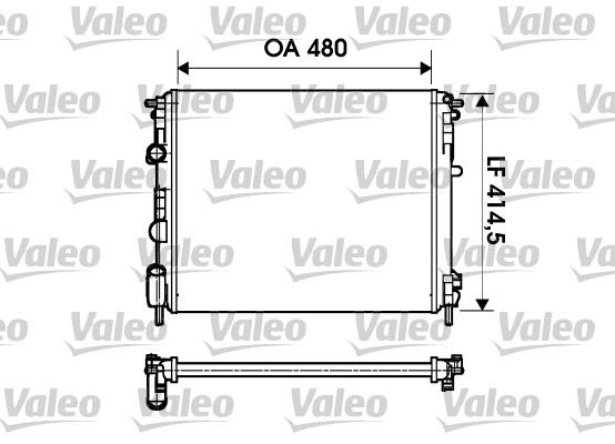 VALEO 732621 Radyatör Clio Ii-Kng-Logan1.5 Dci-1.6 16v-1.9 Dti-K4m Ac Mek 480x414.5x23