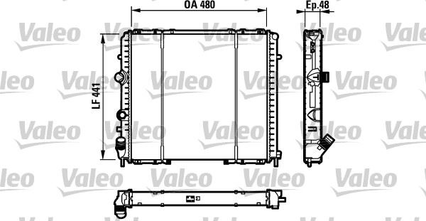VALEO 732072 Radyatör Kng 97> 1.9d F8q Ac Mek 480x442x34