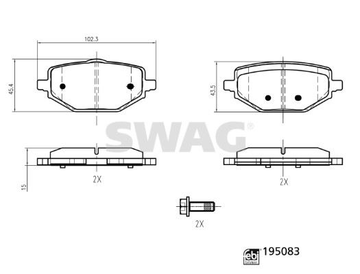 SWAG 33111858 Fren Balatasi Arka Renault Captur Ii 20> E-Tech 160
