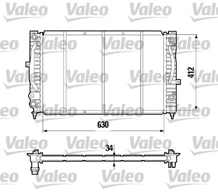 VALEO 731755 Radyatör Passat 96-00 A4 95-01 A6 00-05 Adp-Ahl-Ana-Arm Ac Klimasiz Mek Otom 630x412.3x34