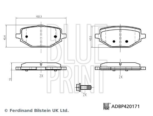 BLUEPRINT ADBP420171 Fren Balatasi Arka Renault Captur Ii 20> E-Tech 160