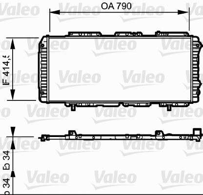 VALEO 731611 Radyatör Boxer-Ducato-Jumper 97-02 1.9d-2.5d-2.8hdi Ac Mek 790x415x34