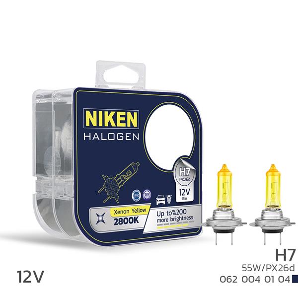 NIKEN 0620040104 Niken 12v H7 55w Sari Işik Ampul Px26d 2800k