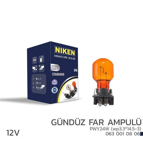 NIKEN 0630010806 Niken 12v Pwy24w Gndz Far Amp Wp3.3x14.5-3 Amb 10l
