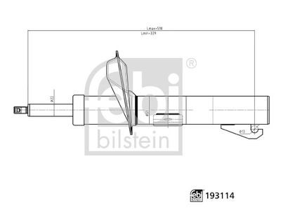 FEBI 193114 Ön Amortisör Sağ/Sol Gazli Mitsubishi L200 2.5l 4d56t Di-D Cr Ka4t Kb4t 07-14 / 2.4l 4n15 Kl1t Kl2 T Euro5 H-Line 15->