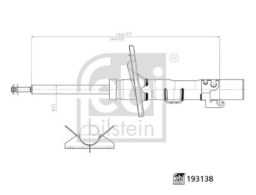 FEBI 193138 Amortisör Ön Aks-Ön Aks Sol-Ön Aks Sağ Vw