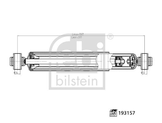 FEBI 193157 Amortisor Arka Gazli. 3.50 Ton Mercedes Sprinter B906 . Vw Crafter 30-35-50