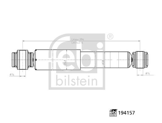 FEBI 194157 Amortisör Arka  W639
