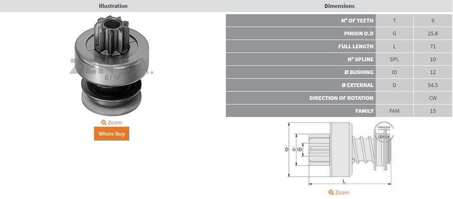 ZEN 0228 9 Dis Audi 100-Mercedes 200-220-240d Tam Freze