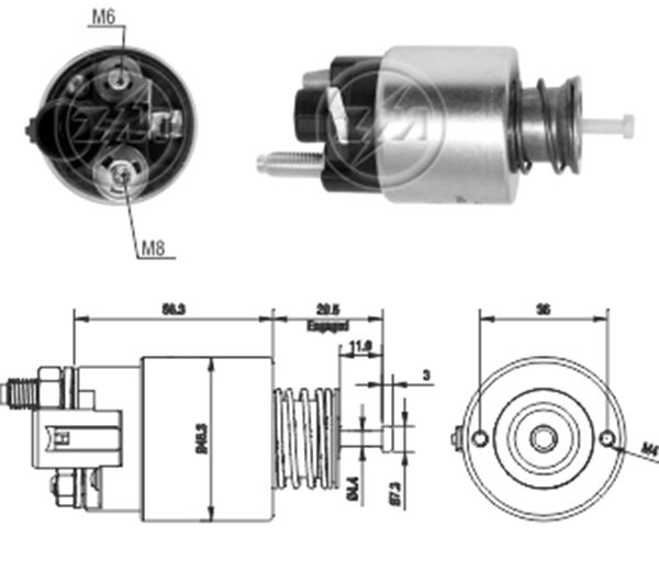 ZM 261 12v Gm-Chevrolet Agile-Cobalt-Corsa-Montana-Onix-Prisma-Spark-Spin