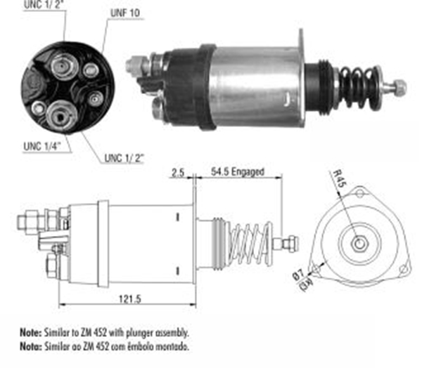 ZM 352 12v 37mt Case-Massey Ferguson-New Holland Pistonlu