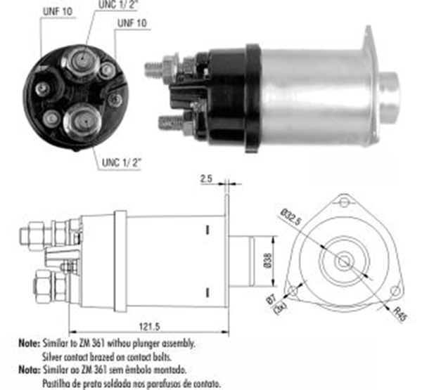 ZM 461 24v 42mt Case 180-Caterpillar-Clark-Cummins-Fiat Allis-Terex Sde-0461-Ss-193