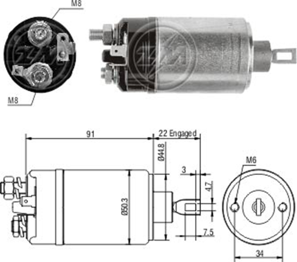 ZM 622 12v Volvo 160-240-340-343-345-C 202-C 303-C 304