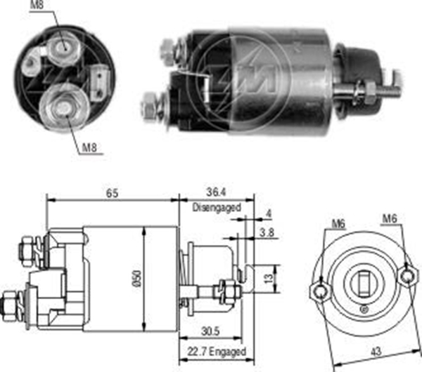 ZM 703 12v Kubota-Subaru-Toyota