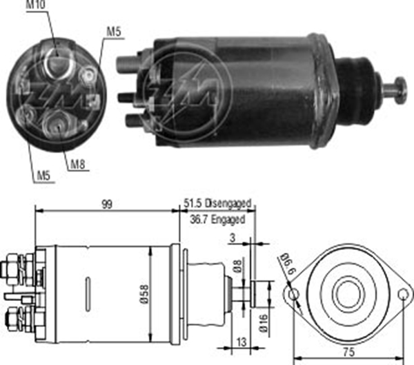 ZM 808 12v 28mt Case-Cummins
