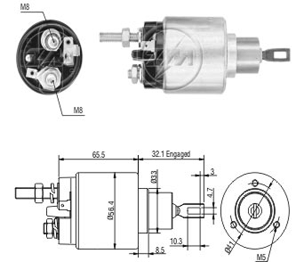 ZM 876 12v Vw Transporter 1.6d-1.7d