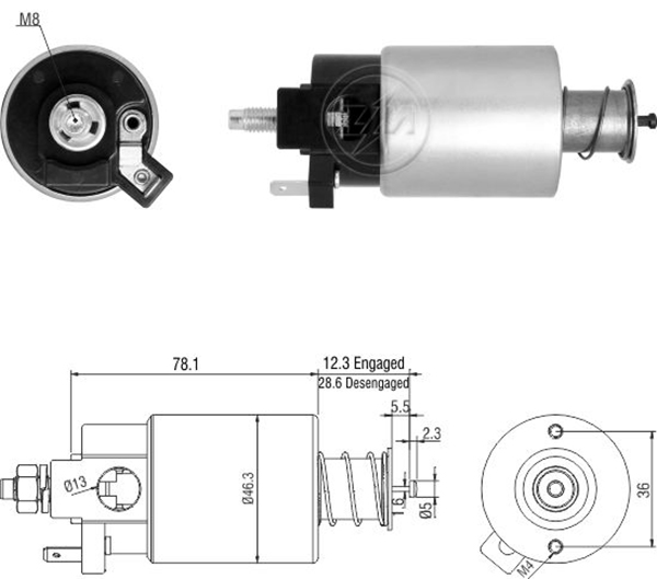 ZM 1665 12v Chrysler-Dodge-Jeep Cherokee-Ram-Vw Routan