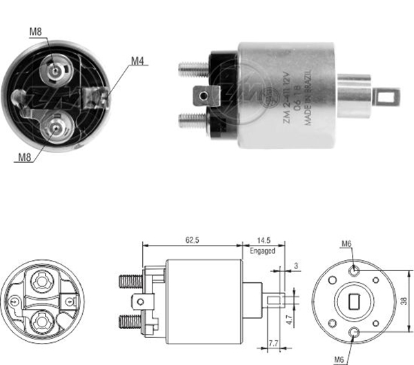 ZM 2411 12v Isuzu Thermo King Diesel C201 Ss-1222