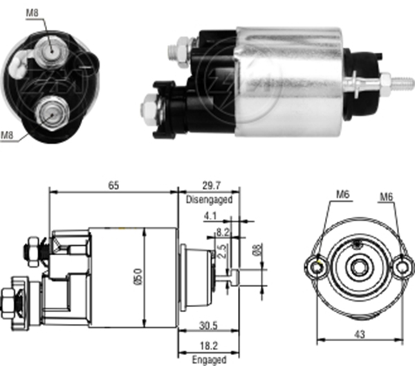 ZM 4705 12v Honda Civic 1.7l 2001-2005