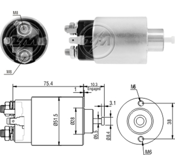 ZM 8698 12v Jac Motors J3