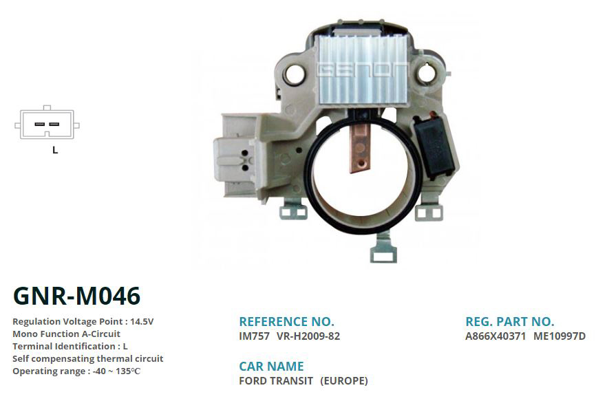 GENON M046 12v Ford Mondeo-Transit L