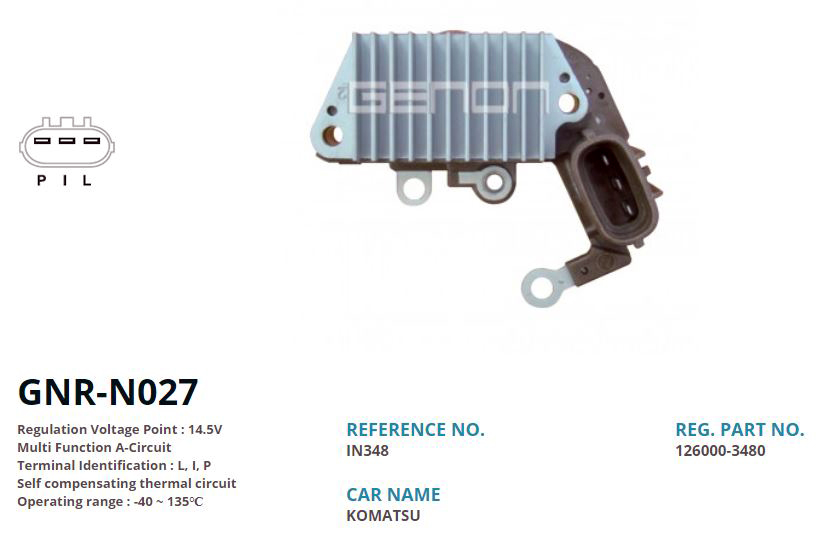 GENON N027 12v Case Excavator-John Deere-Yanmar-New Holland-Volvo Mini Excavator L I P