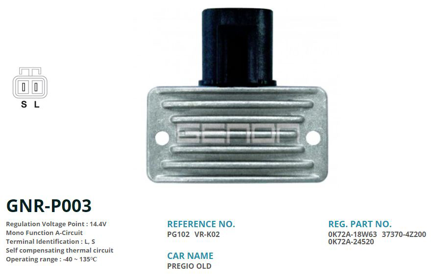 GENON P003 12v Kia Yeni Model Uzun Soket L S