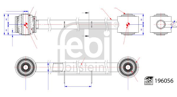 FEBI 196056 Denge Kolu Arka Üst Bugi Kolu Nissan Navara 2.3l Ys23ddt D23 16->